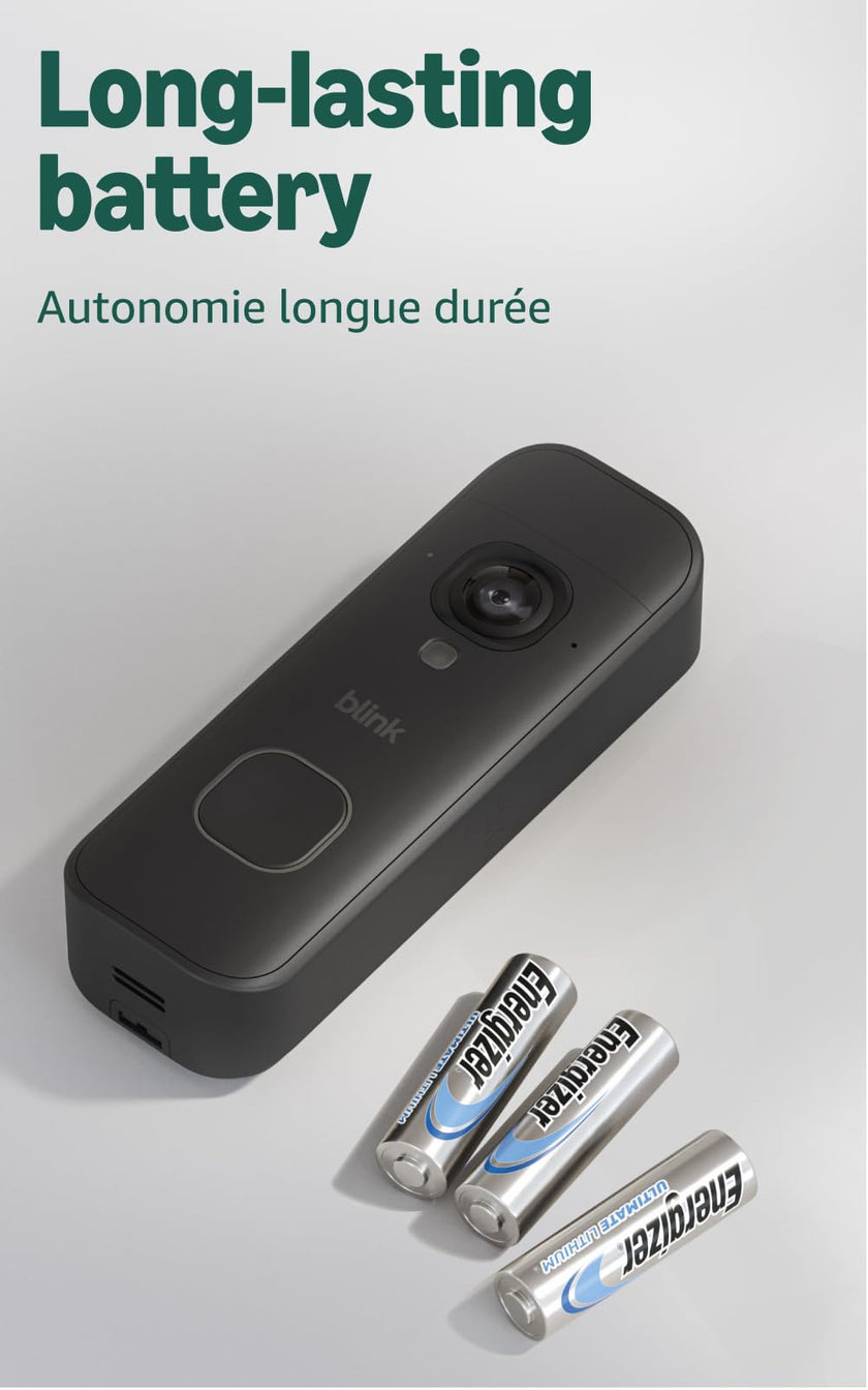 Blink Battery Doorbell 2K+ (newest model) — Wireless video doorbell, 2K resolution, enhanced audio. Required Sync Module not included – Add-On (Black) 🍁 All In One Marketplace Canada