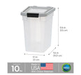 IRIS USA Dog Food Storage Container, Up to 10 lbs, Clear/Gray, Made in USA 🍁 All In One Marketplace Canada