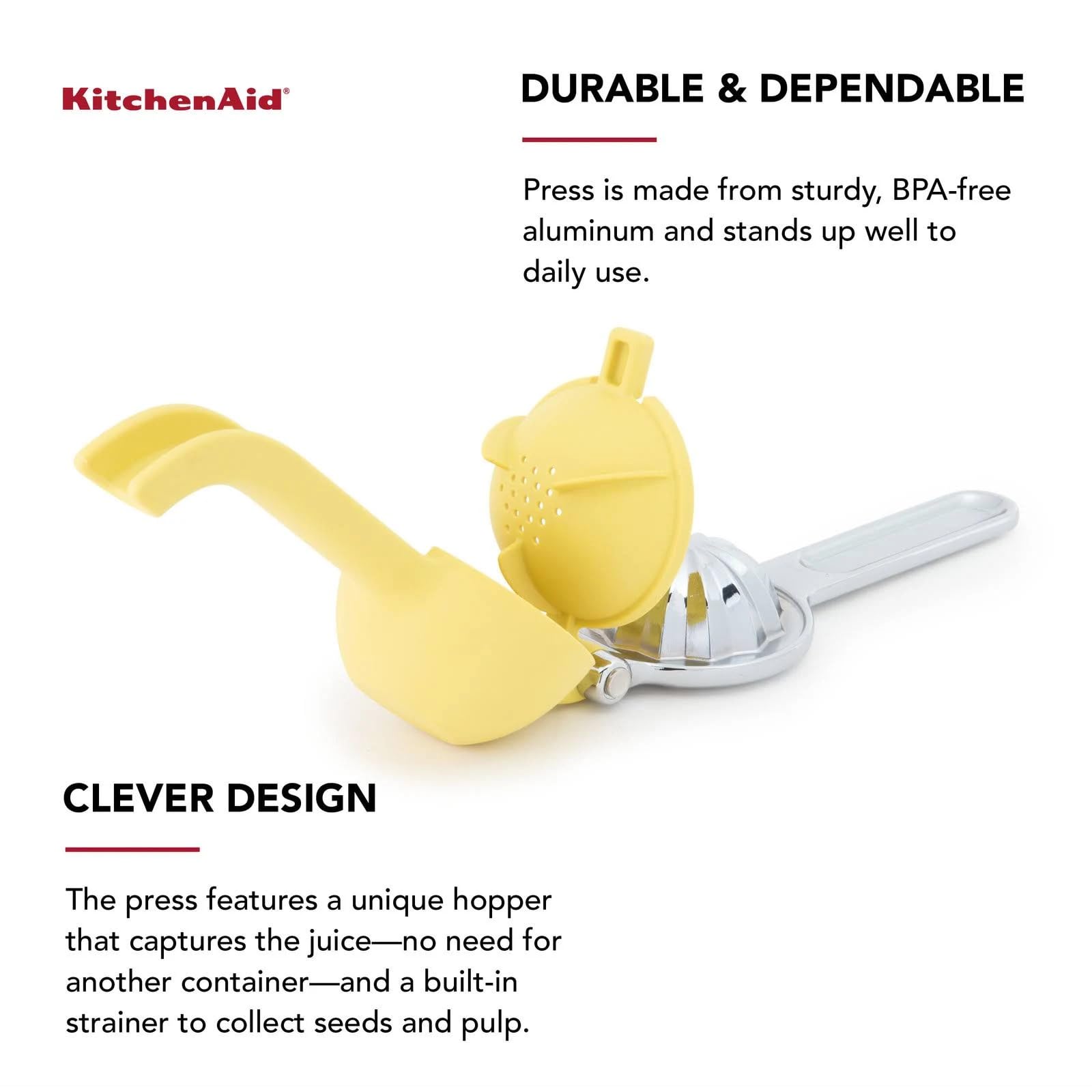 KitchenAid - Citrus Press, Manual Lemon Squeezer Juicer for Lemon, Lime & Orange, Handheld Juicer, Easy Squeeze, Maximum Juice Extraction & Dishwasher Safe 🍁 All In One Marketplace Canada