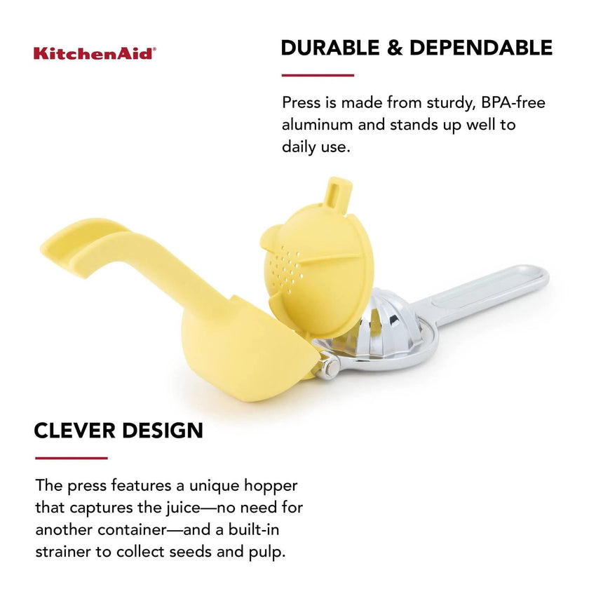 KitchenAid - Citrus Press, Manual Lemon Squeezer Juicer for Lemon, Lime & Orange, Handheld Juicer, Easy Squeeze, Maximum Juice Extraction & Dishwasher Safe 🍁 All In One Marketplace Canada