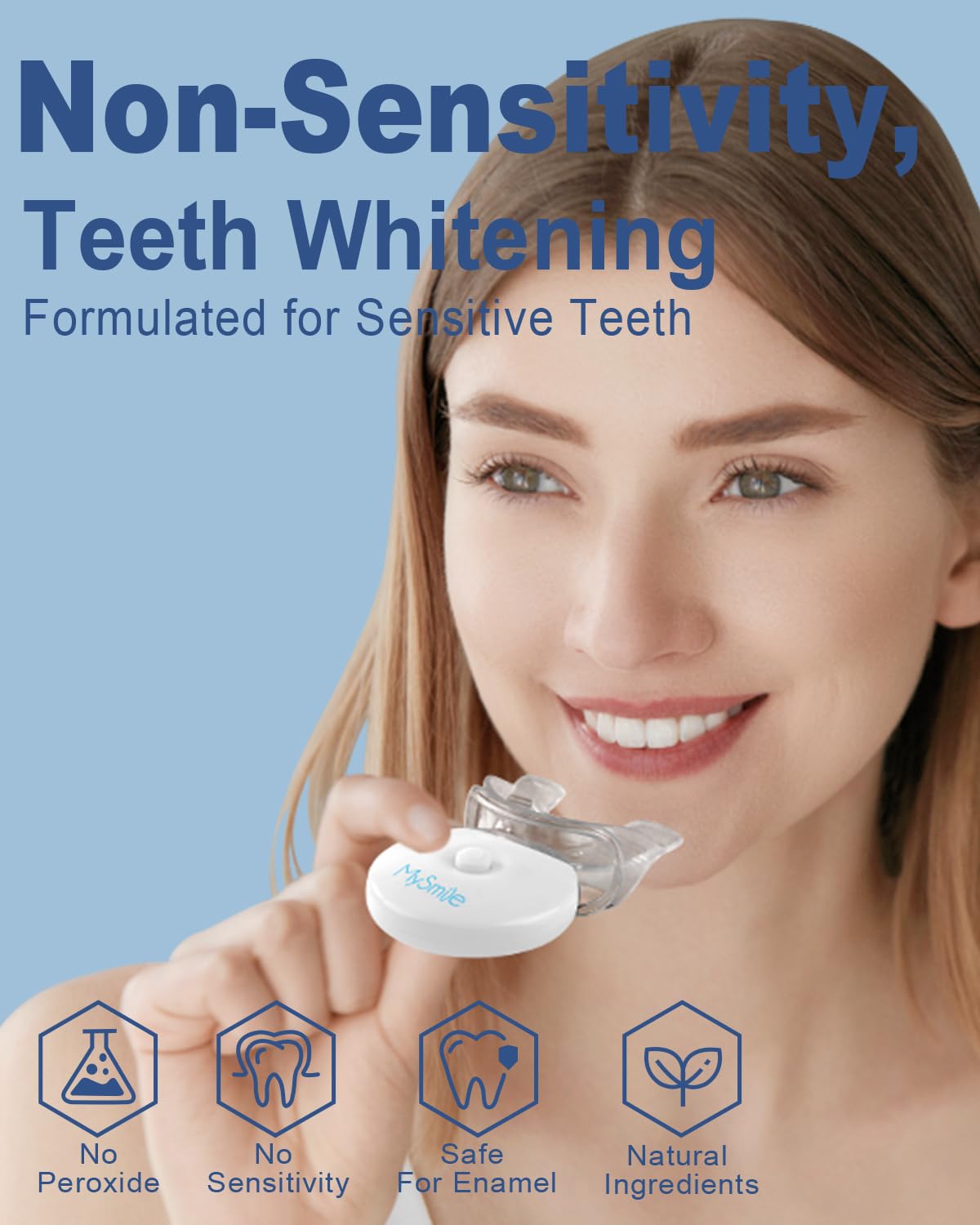 MySmile Teeth Whitening Kit with Whitening Light - 4Pcs Non-Sensitive Enamel Safe Teeth Whitening Gel,10 Min Fast-Result Home Tooth Whitening Dental Care Help Remove Teeth Stain 🍁 All In One Marketplace Canada