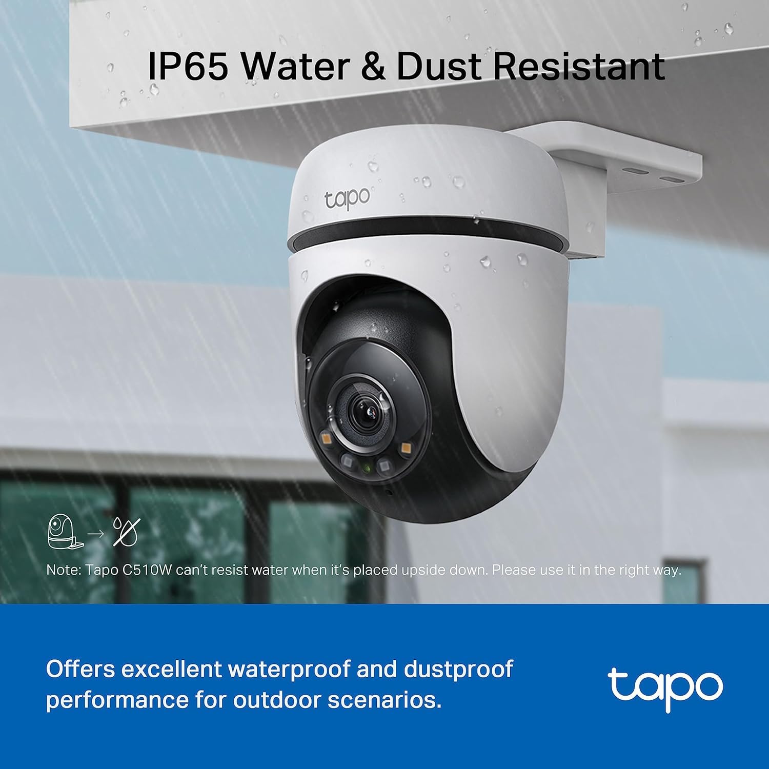 Tapo 2K 3MP QHD Pan/Tilt Outdoor Wired Security Wi-Fi Camera, 360° Visual Coverage, Full-Color Night Vision Up to 98ft, Smart Motion Tracking, Person Detection,Physical Privacy Mode(Tapo C510W) 🍁 All In One Marketplace Canada