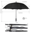 ACEIken Golf Umbrella Windproof Large 62 Inch, Double Canopy Vented, Automatic Open, Extra Large Oversized,Sun Protection Ultra Rain & Wind Resistant Stick Umbrellas, Black 🍁 All In One Marketplace Canada