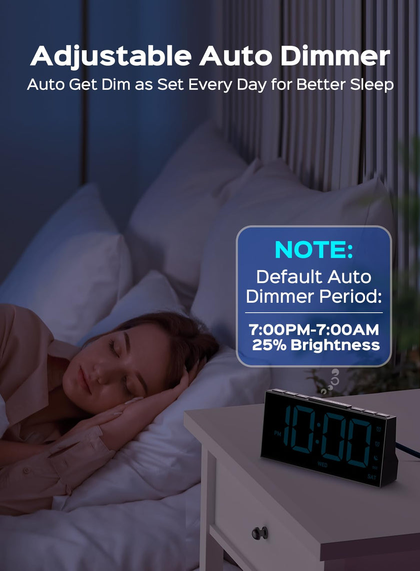 GOLOZA Digital Alarm Clocks for Bedrooms, Digital Clock with 4 Level Brightness +Off, Dual Customizable Alarms, USB Port, Power-Off Memory, Snooze, DST, 12/24H, Desk Clock for Kids Adults Elderly 🍁 All In One Marketplace Canada
