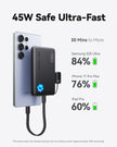 INIU Power Bank, 40% Smaller 10000mAh Portable Charger, 45W Ultra Fast Charging Powerbank with Detachable USB C Cable, Flight-Safe Travel External Battery Pack for iPhone 17 16 Samsung Google iPad etc 🍁 All In One Marketplace Canada