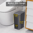 3 Pack 10 Liter Bathroom Trash Can with lid, 2.6 Gallon Kitchen Trash Can,Small Garbage Can Slim Compost Bin Waste Basket for Bathroom,Kitchen,Bedroom,Living Room,Office,Laundry - Black 🍁 All In One Marketplace Canada