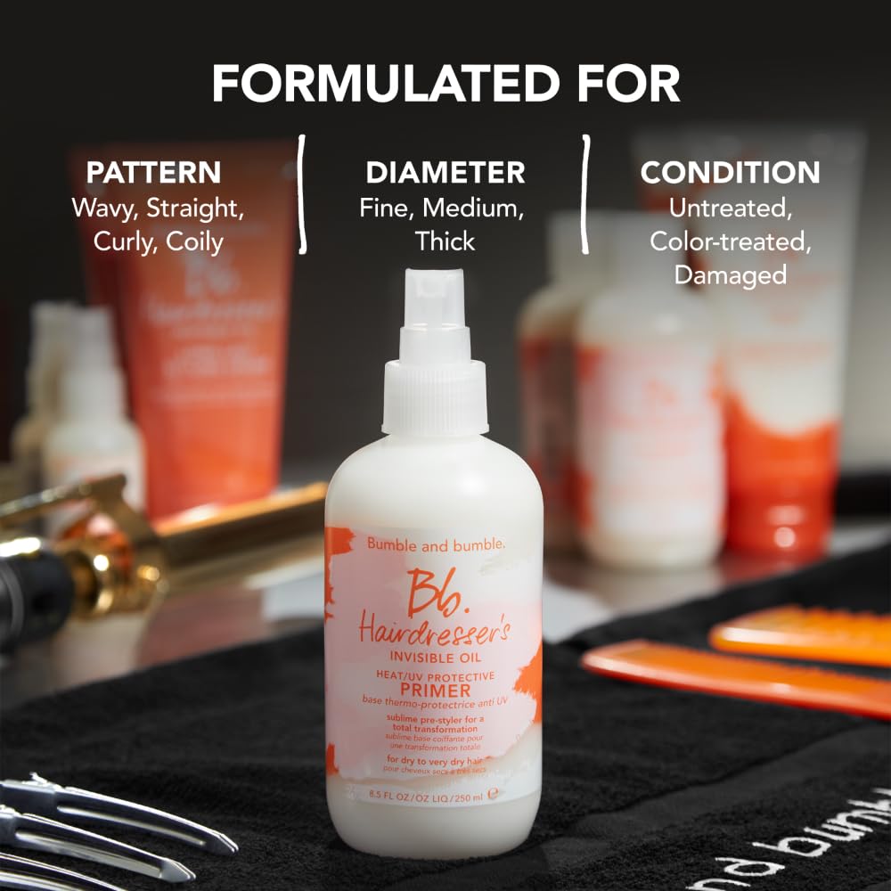 Bumble and bumble. Hairdresser's Invisible Oil Heat/UV Protection Leave-In Conditioner Hair Primer | Hydrating, Anti Frizz, Color Safe | Straight, Coily | With Argan Oil + Coconut Oil, 250 ml 🍁 All In One Marketplace Canada