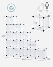 SONGMICS Cube Storage Organizer, 16 Cube Closet Organizers 48.4 x 12.2 x 48.4 Inches, White ULPC44L 🍁 All In One Marketplace Canada