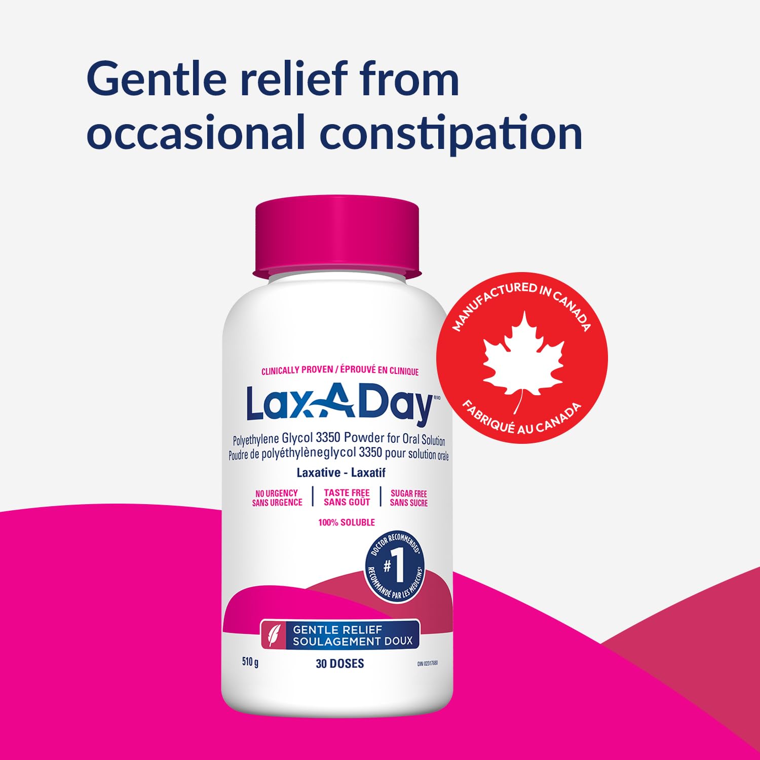 Lax-A-Day Powder Laxative for Occasional Constipation Relief, 30 Doses 🍁 All In One Marketplace Canada