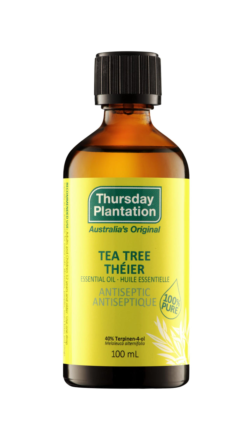 Thursday Plantation 100% Pure Tea Tree Oil - Ideal for Minor Cuts, Abrasions, Insect Bites, Stings, and Skin Irritations - Essential Oil - Versatile Oil for Home Use and Personal Care - 100ml size 🍁 All In One Marketplace Canada