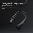 JISULIFE Portable Neck Fan Upgraded, Neckbrace Personal Hands Free, 5 Speed Gears Adjustment, 5000 mAh Wearable Bladeless Quiet Rechargeable for Outdoor Indoor, Gifts for Women Men- Black 🍁 All In One Marketplace Canada