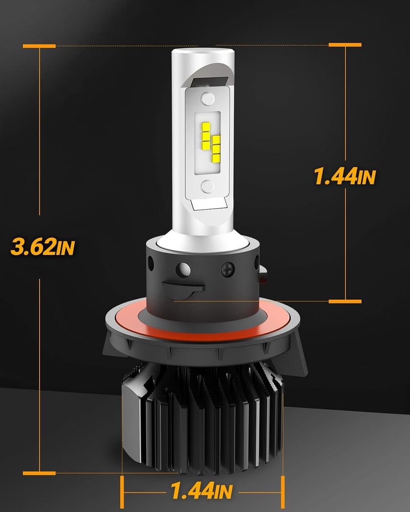 SEALIGHT H13 9008 LED Headlight Bulbs 50000LM 800% Brightness, Dual Hi/Lo Beam, 6000K Cool White, High Low Beam H13 Halogen Replacement, Plug and Play, IP67 Waterproof, Pack of 2 🍁 All In One Marketplace Canada