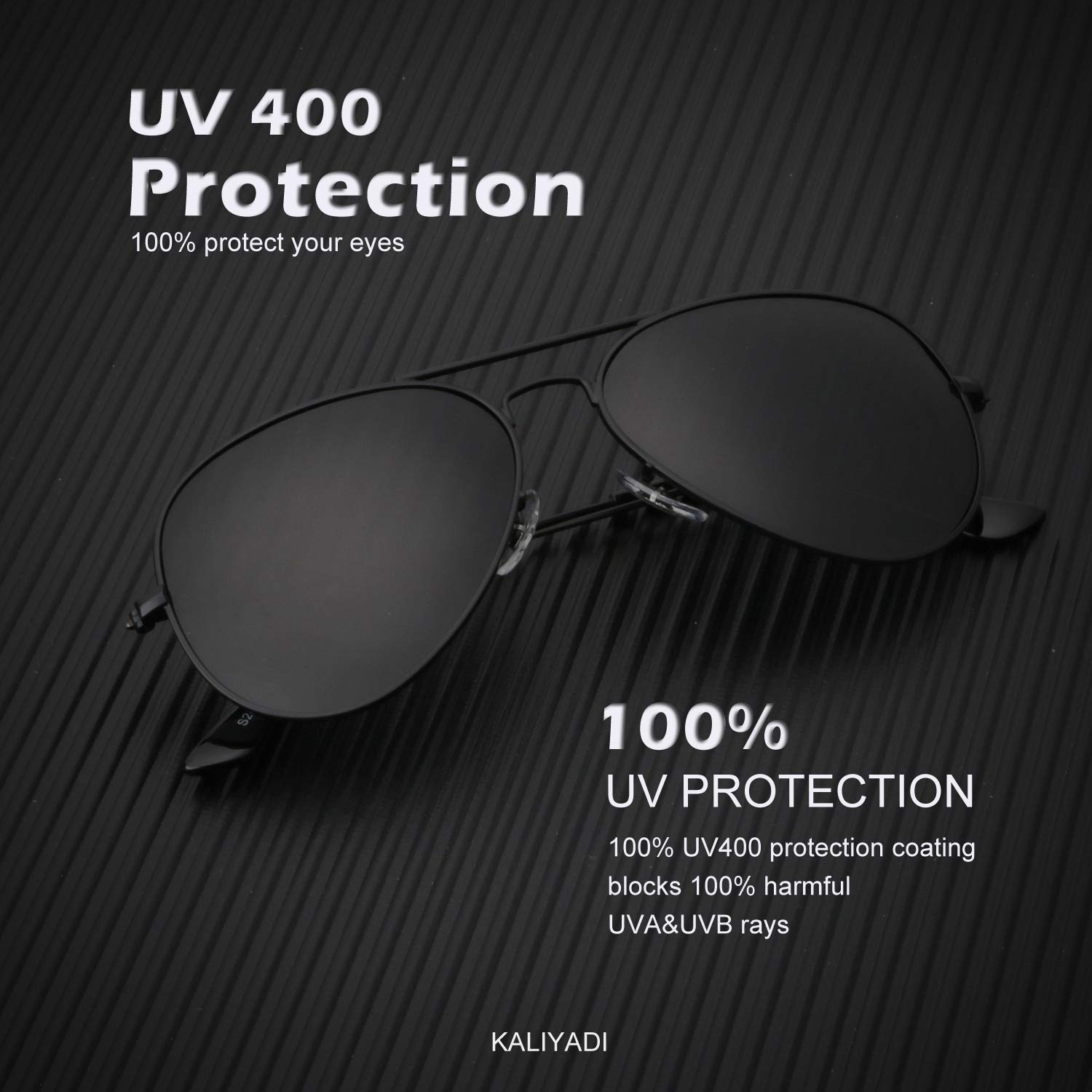 KALIYADI Classic Aviator Sunglasses for Men Women Driving Sun glasses Polarized Lens UV Blocking (3 Pack) 58mm 🍁 All In One Marketplace Canada