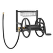 VEVOR Wall Mounted Garden Hose Reel, Holds 125 ft 5/8-inch Hose, Heavy-Duty Water Hose Winder, Space-Saving Design, Outdoor Manual Reel with Brass Fitting and Storage Basket for Yard Lawn 🍁 All In One Marketplace Canada