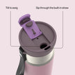 Contigo DualSip 16 oz Compact Water Bottle w/ 2-Way Lid (Drink from Straw or Spout) | Vacuum-Insulated Stainless Steel for Cold Drinks | 100% Leakproof | BPA & Lead-Free | Dishwasher Safe 🍁 All In One Marketplace Canada