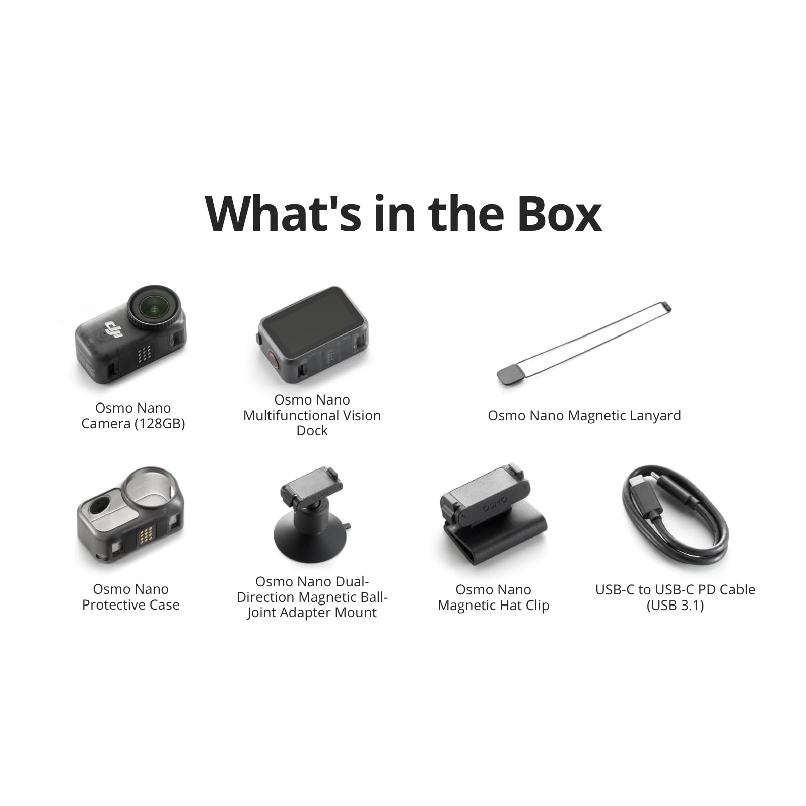 DJI Osmo Nano Standard Combo (128GB), 4K Wearable Camera, 1/1.3″ Sensor 🍁 All In One Marketplace Canada