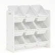 Lennox Furniture Toys Storage Organizer 9 Plastic Bins in White (JWTR-03006 white) 🍁 All In One Marketplace Canada