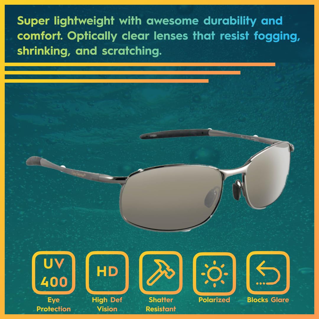 Flying Fisherman San Jose Polarized Sunglasses | Perfect for Driving, Fishing & Boating | 100% UV Protection | Gunmetal Frames/Smoke Lenses 🍁 All In One Marketplace Canada