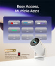 HY300PRO Mini Projector with WiFi and Bluetooth, 4K Support 200ANSI Smart Portable Projector, Auto Keystone, 180° Rotation, Home Video Projecteur for Home Bedroom Outdoor Android 14 🍁 All In One Marketplace Canada