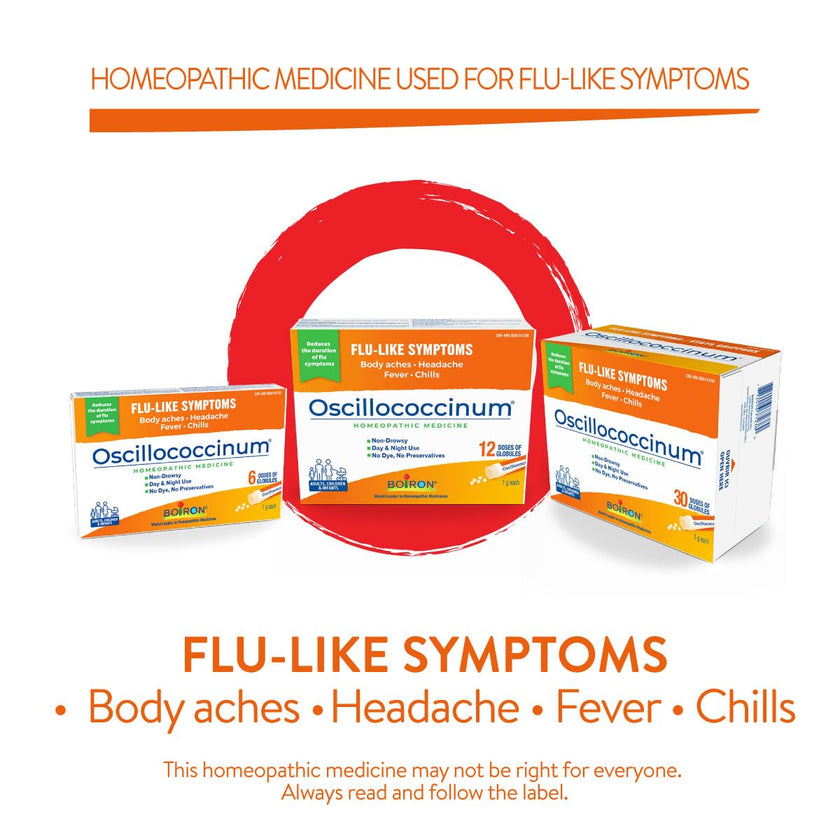 Boiron Oscillococcinum 60 doses Homeopathic Medicine for Flu-like Symptoms; Reduces the duration of flu-like symptoms such as body aches headaches fever and chills; Kosher (Pack of 2) 🍁 All In One Marketplace Canada