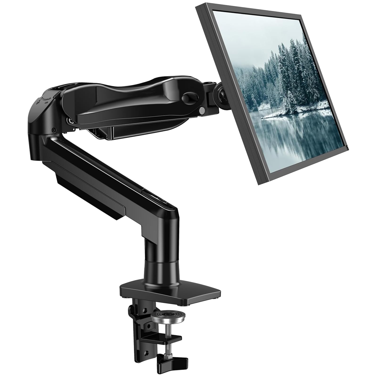 HUANUO Single Monitor Mount, 13 to 32 Inch Design Monitor Arm, Adjustable Stand, Vesa Mount with Clamp and Grommet Base - Fits 4.4 to 19.8lbs LCD Computer Monitors 🍁 All In One Marketplace Canada