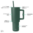 Simple Modern Tumbler with Handle and Straw | 40oz | Green 🍁 All In One Marketplace Canada
