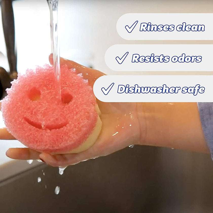 Scrub Daddy Dual Sided Sponge and Scrubber - Scrub Mommy - Scratch Free Sponge for Dishes and Home, Soft in Warm Water, Firm in Cold, Odor Resistant 4 Count 🍁 All In One Marketplace Canada