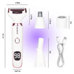 Beanify Electric Razor for Women Men,4 in 1 LED Display Ladies Wet & Dry Body Razors and Facial Hair Remover, Rechargeable Painless Hair Removal Kit for Nose Face Body Leg Bikini Arm Hair (Pink) 🍁 All In One Marketplace Canada