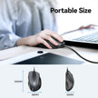 TECKNET USB Wired Mouse, 6-Button Corded Computer Mouse with 4 Adjustable DPI, Optical Computer Mice with Ergonomic Design and 5FT Cord for Laptop, Chromebook, PC, Desktop, Mac, Notebook-Gray 🍁 All In One Marketplace Canada