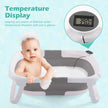 Baby BathTub, 4-in-1 Newborn to Toddler Tub with Temperature Sensor,Infant Waterproof Ear Cap and Soft Cushion included,Grey 🍁 All In One Marketplace Canada