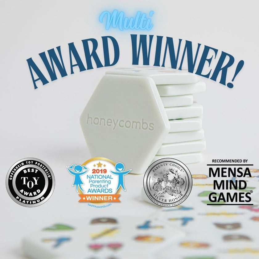 Honeycombs Game, Award Winning Tile Matching Game for Kids & Families, Educational STEM Toy for Cognitive Development, 3 Ways to Play, Mensa Recommended Game with 52 Tactile Tiles, Ages 6+,1-8 Players 🍁 All In One Marketplace Canada