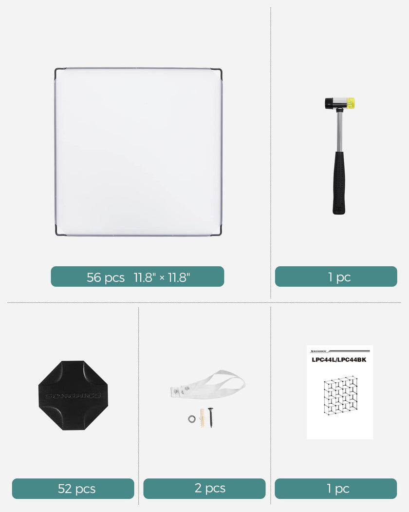 SONGMICS Cube Storage Organizer, 16 Cube Closet Organizers 48.4 x 12.2 x 48.4 Inches, White ULPC44L 🍁 All In One Marketplace Canada