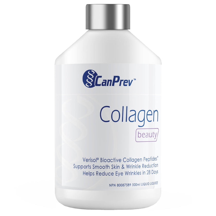 CanPrev Collagen Beauty Liquid, 500ml 50-Day Supply - Skin Smoothness & Elasticity in 28 Days - Free from Dairy, GMO and Gluten - Features Verisol Bioactive Collagen Peptides for Radiance and Support 🍁 All In One Marketplace Canada