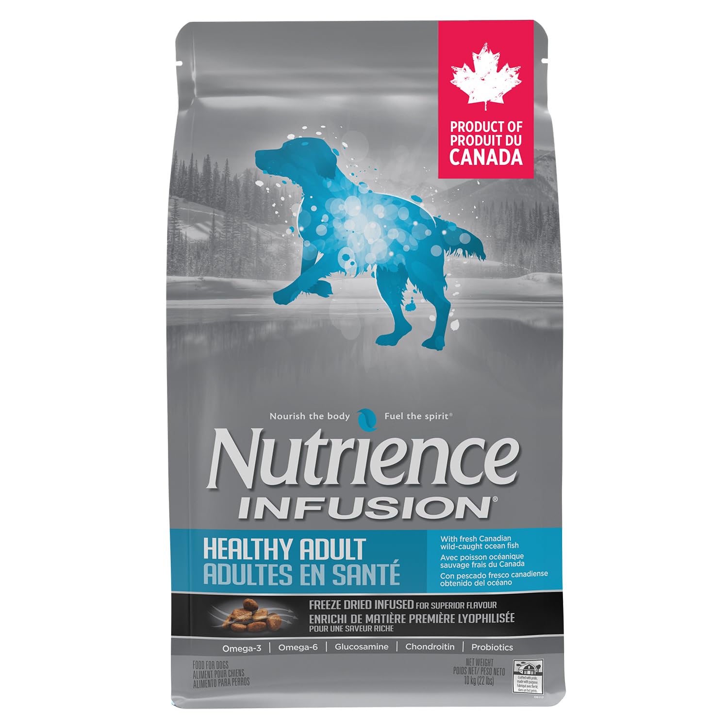 Nutrience Infusion Healthy Adult Dog Food, 10 kg (22 lb), Fresh Canadian Ocean Fish, Dry Dog Food, Nourriture Pour Chien, Manger Pour Chien 🍁 All In One Marketplace Canada