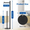 Toilet Paper Holder Stand, Bathroom Toilet Paper Roll Holder Stand with Reserve, Standing Toilet Paper Holder with Storage 🍁 All In One Marketplace Canada