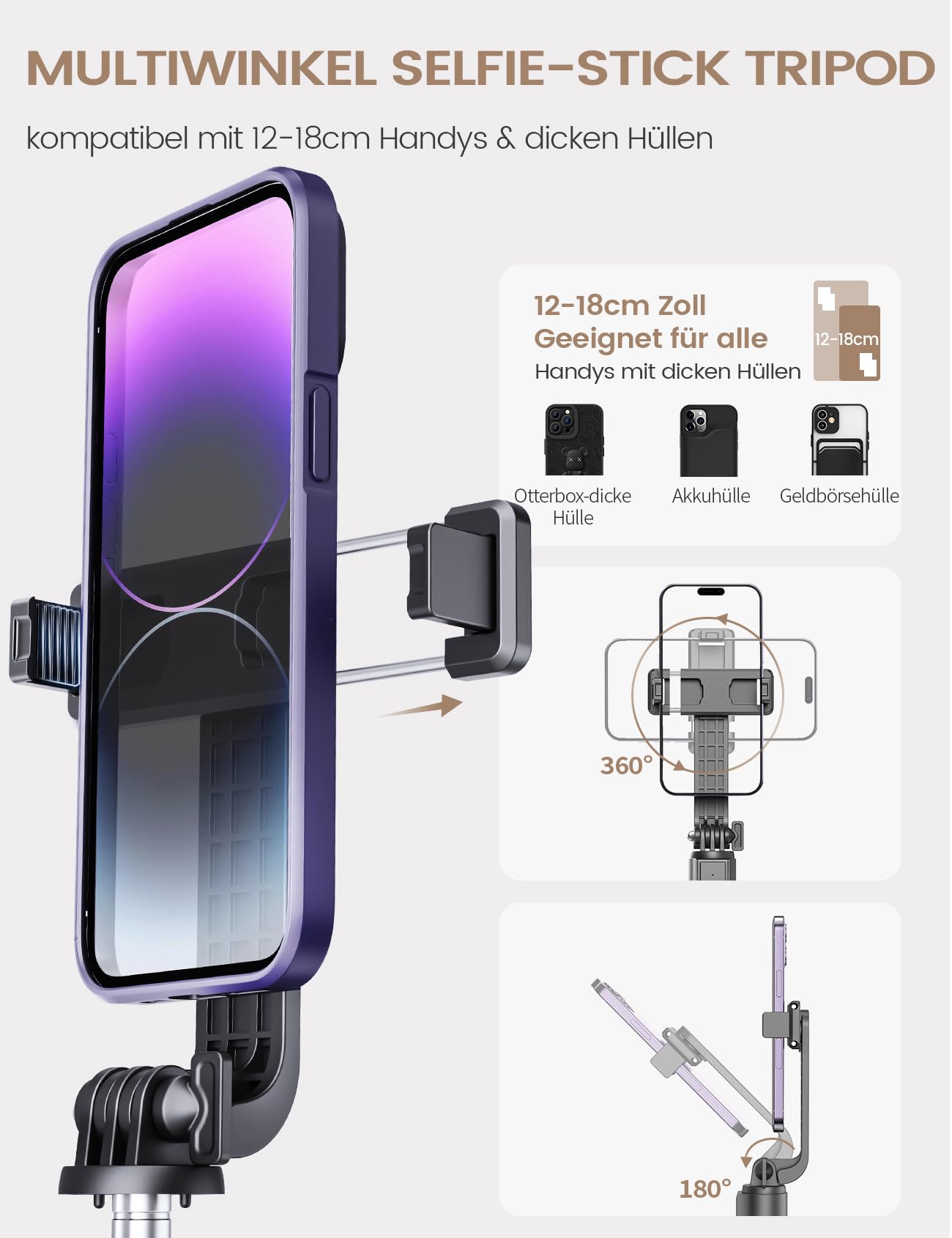 ANXRE Extendable Selfie Stick with Wireless Remote 🍁 All In One Marketplace Canada