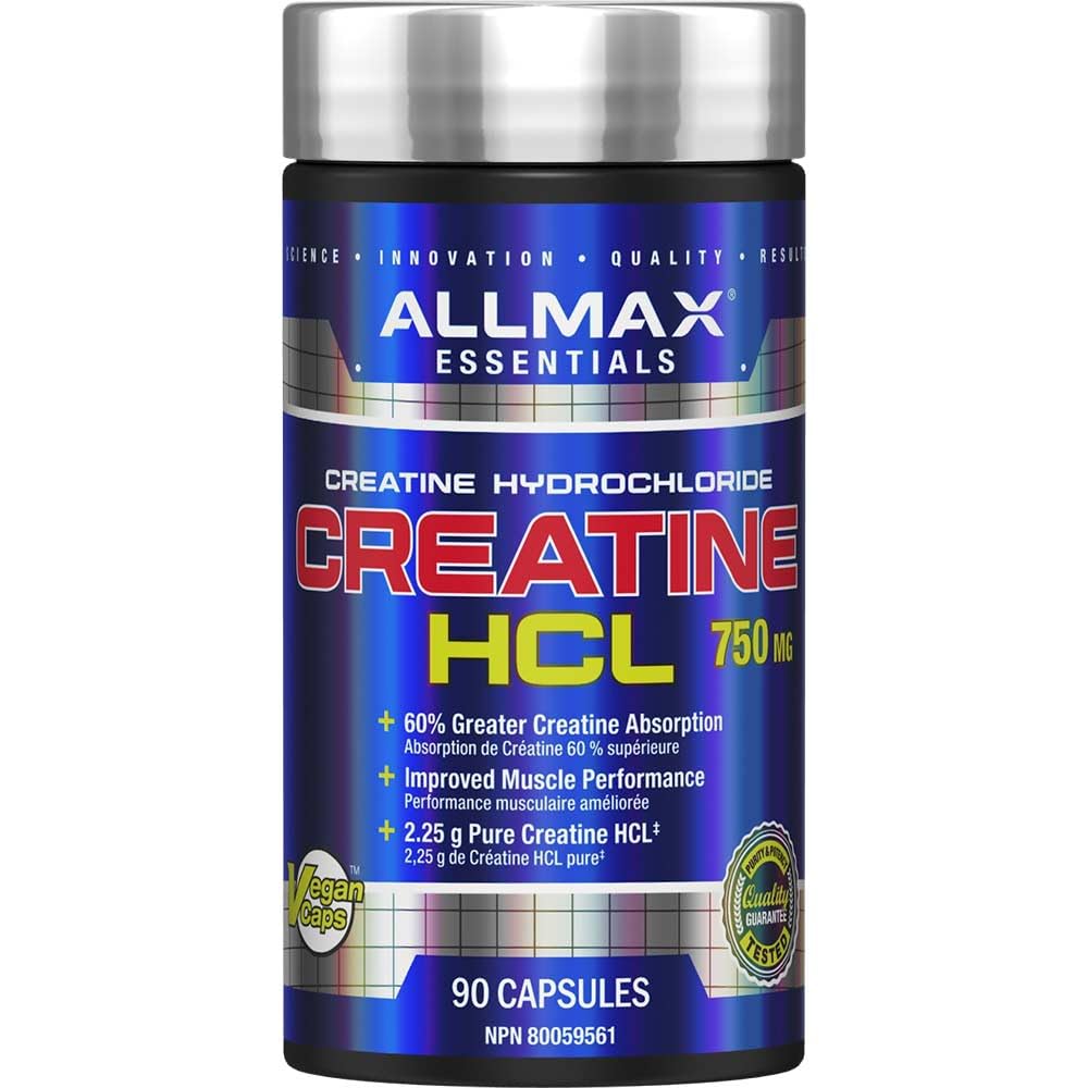 ALLMAX Essentials Creatine HCL, 750 mg, 90 Capsules 🍁 All In One Marketplace Canada