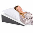 Kӧlbs Bed Wedge Pillow with Memory Foam Top Chic Jacquard Grey and White Cover (7.5