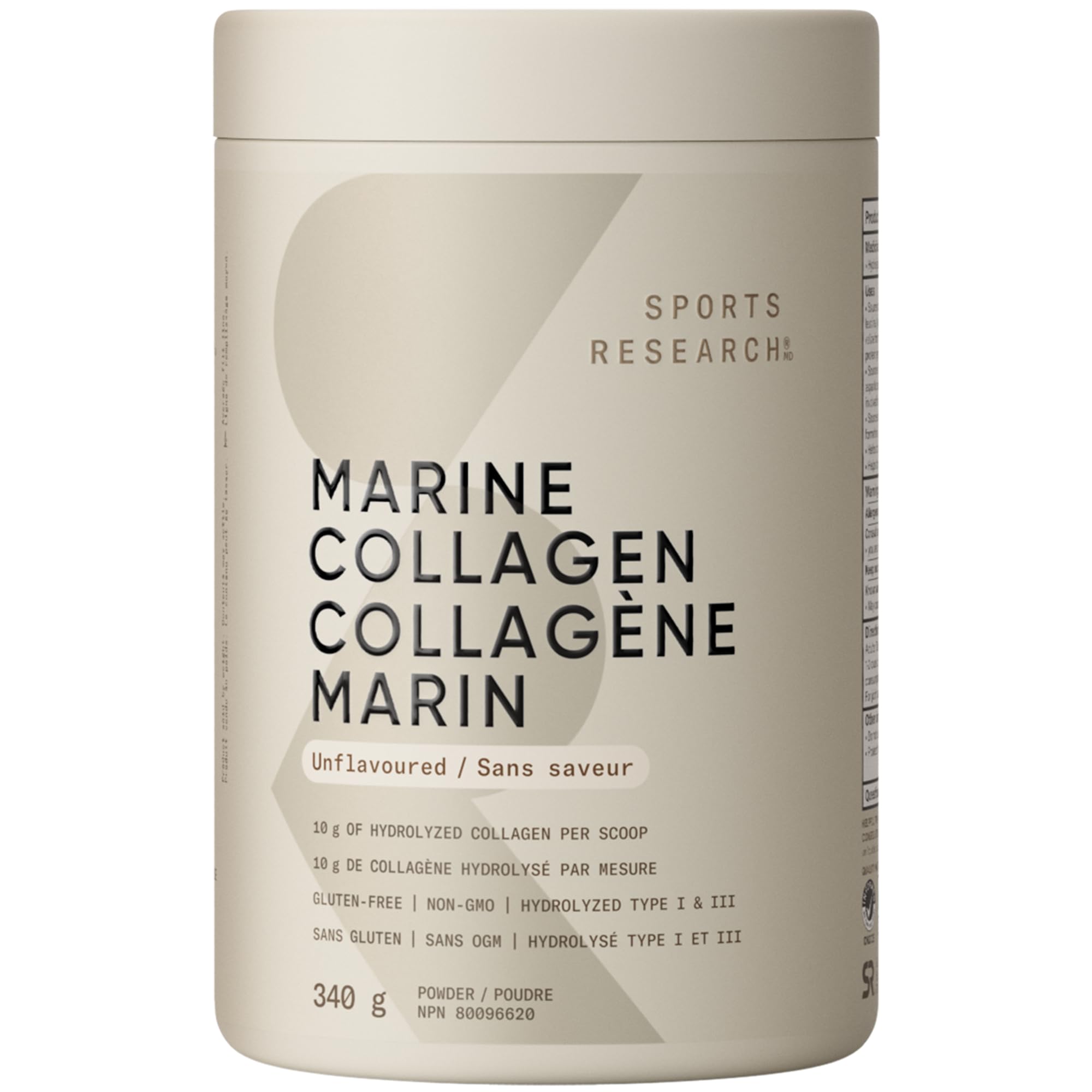 Sports Research® Marine Collagen Peptides Powder - Sourced from Wild-Caught Fish, Pescatarian Friendly, Keto Certified & Non-GMO Verified - Easy to Mix in Water or Juice! (34 Servings) 🍁 All In One Marketplace Canada
