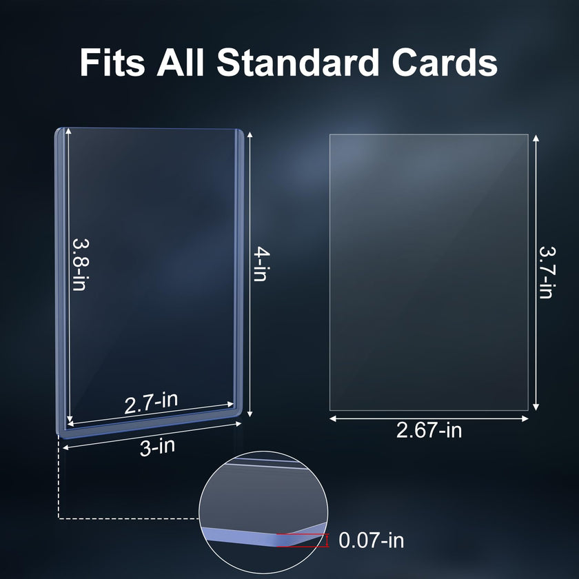 200 Card Sleeves Top Loaders for Cards, 3
