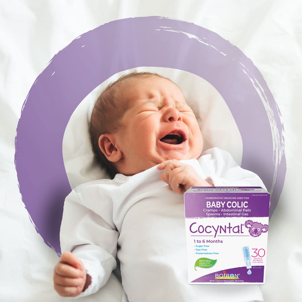 Boiron Cocyntal 60 drinkable unit-doses (Twin Pack) used for infant colic: abdominal pain, cramps, spasms and intestinal gas. Age: 1 to 6 months. Day and Night use. 🍁 All In One Marketplace Canada