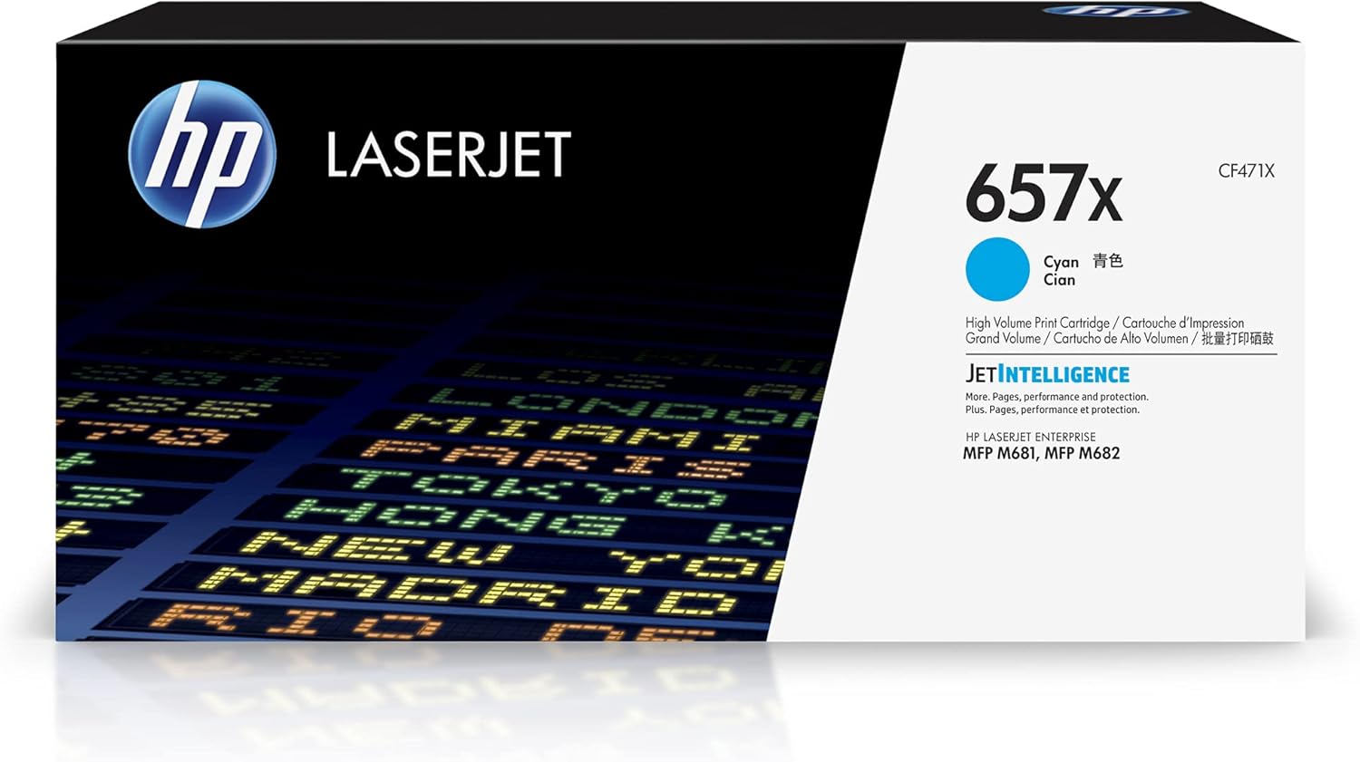 HP 657X Cyan LaserJet Toner Cartridge