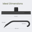 dancemoon JustHang Shower Squeegee for Glass Doors, All-One-Piece Silicone with Built-in Hook Design for Easy Hanging, Household Window Mirror Squeegee for Bathroom, Glass, Tile Wall,Car 10-Inch Black 🍁 All In One Marketplace Canada