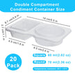 Pure Future 20-Pack Reusable Double Compartment Snack Containers with Lids - BPA-Free PP Meal Prep Bento Boxes for Lunch, Fruit & Dips, Microwave/Dishwasher Safe 🍁 All In One Marketplace Canada