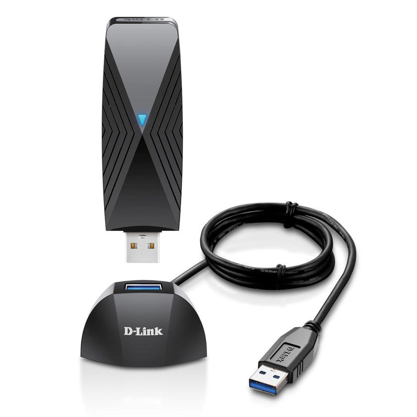 D-Link USB WiFi 6 Adapter AX1800 USB 3.0 Dual Band Long Range MU-MIMO Wireless Internet Network for Desktop PC Laptop Windows (DWA-X1850-B1-CA) 🍁 All In One Marketplace Canada