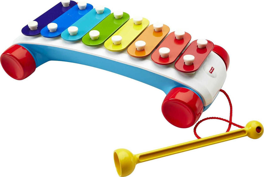 Fisher-Price Toddler Pull Toy, Classic Xylophone Pretend Musical Instrument with Mallet for Preschool Kids Ages 18+ Months 🍁 All In One Marketplace Canada
