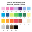 Cricut Value Cardstock Paper, Rainbow Sampler - 125 Sheets (8.5