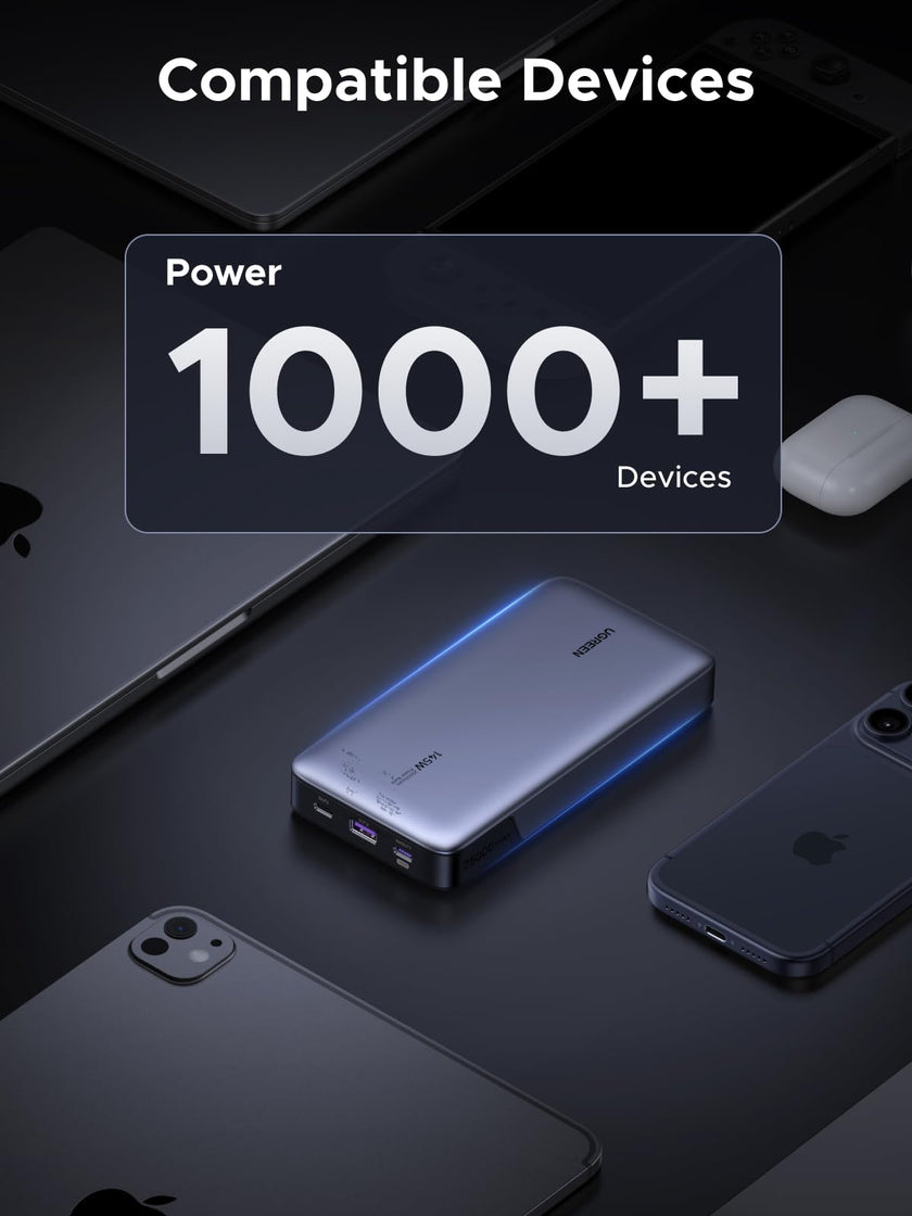 UGREEN 145W Laptop Power Bank 25000mAh, 140W PD3.0 Fast Charge, 3-Port Portable Charger for MacBook Pro, Dell XPS, iPad, iPhone 17 Series, Galaxy S25 Ultra, DJI, Drone 🍁 All In One Marketplace Canada