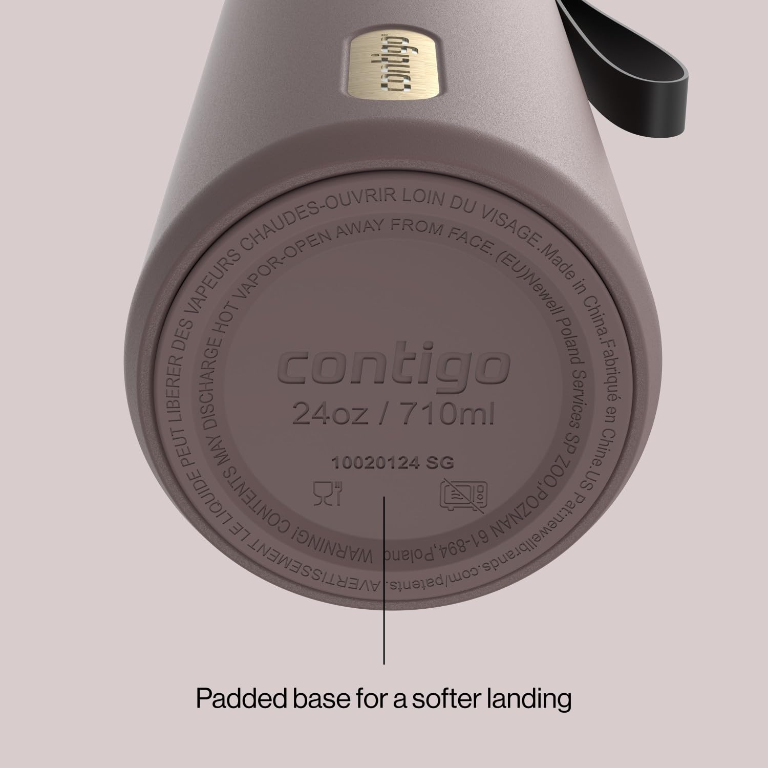 Contigo SnapSeal 24 oz Water Bottle w/Carry Strap & Reusable Straw | Vacuum-Insulated Stainless Steel for Hot & Cold Drinks | Spill-Proof Lid | BPA & Lead-Free | Dishwasher Safe 🍁 All In One Marketplace Canada