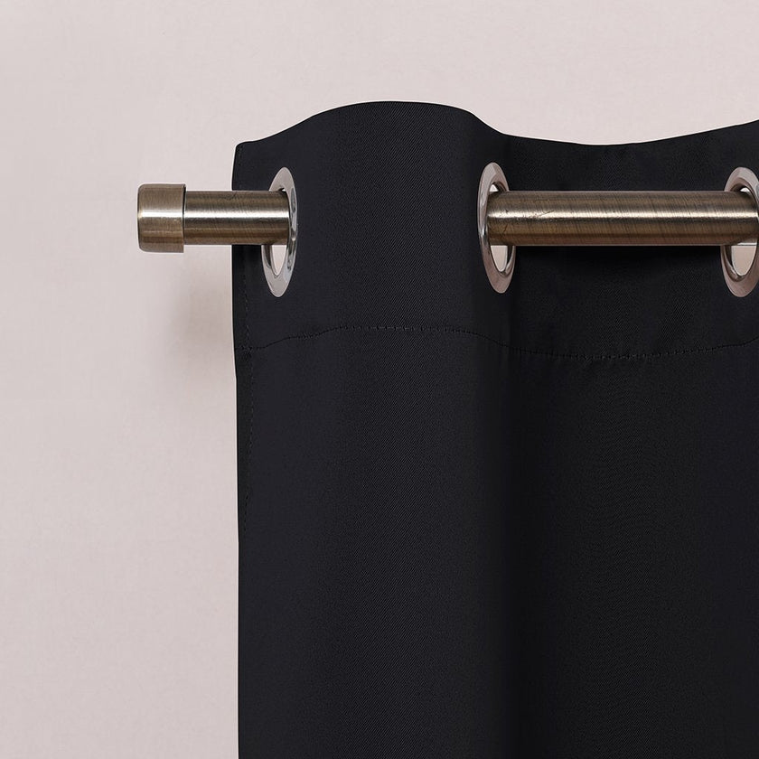 NICETOWN Blackout Valance for Small Window - Thermal Insulated Room Darkening Plain Grommet-Top Short Curtain Panel for Cafe Bar / Apartment (1 Pack, W52 x L36 + 1.2 inches Header, Black) 🍁 All In One Marketplace Canada